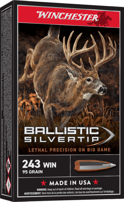 WINCHESTER BALLISTIC SILVERTIP 243WIN 95GR 20RD BX 200RD CASE