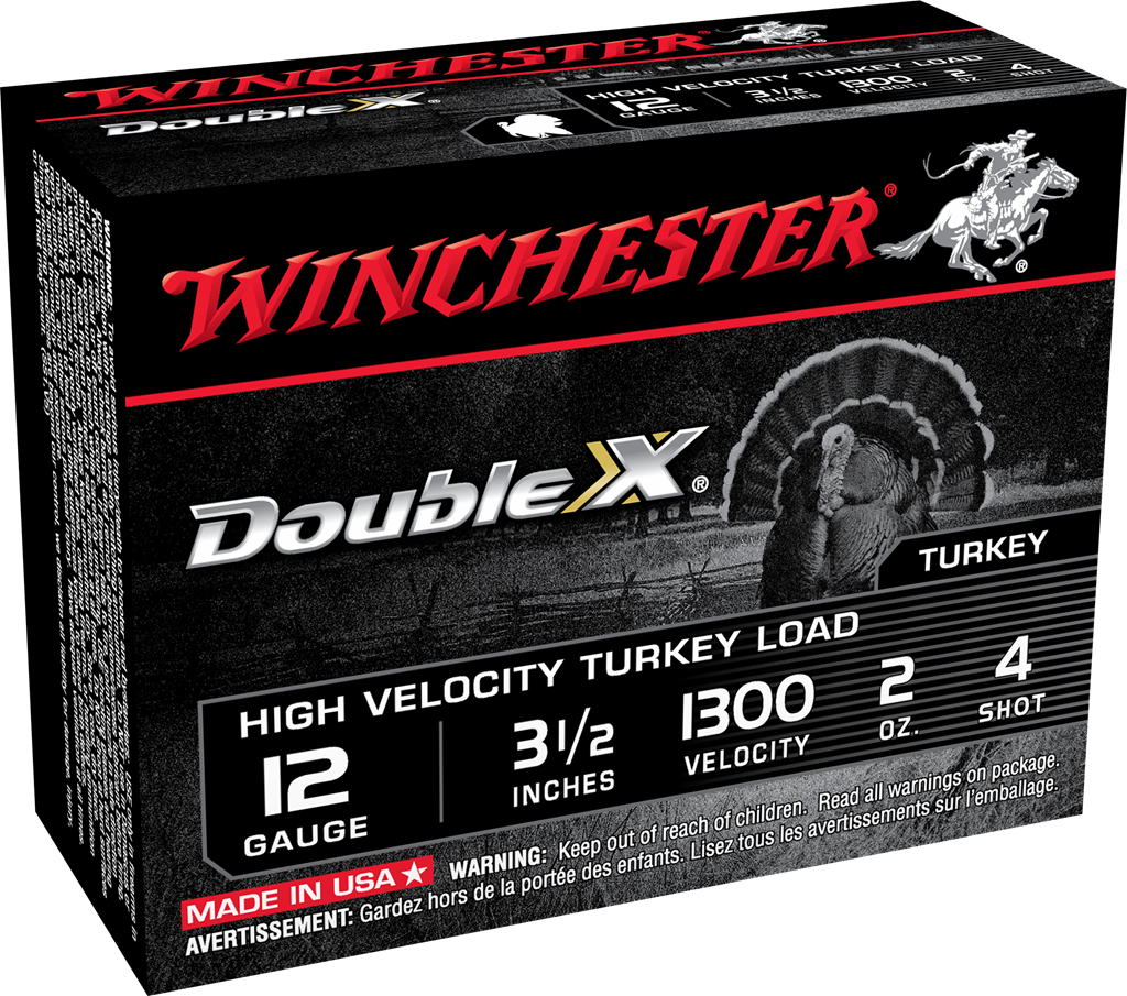 WINCHESTER DOUBLE X 12G 3.5" #4 2OZ 10RD BX 100RD CS WINCHESTER DOUBLE X 12G 3.5" #4 2OZ 10RD BX 100RD CS