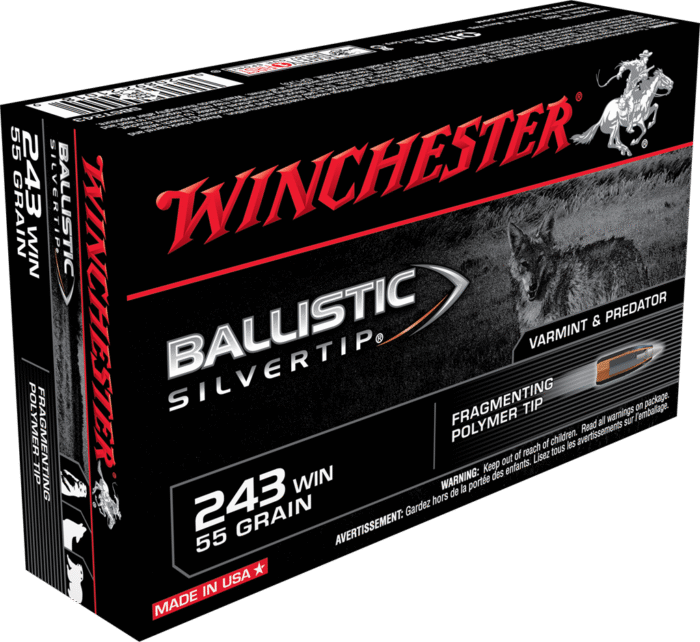 WINCHESTER BALLISTIC SILVERTIP 243WIN 55GR 20RD BX 200RD CASE