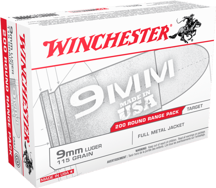 9MM 115GR FMJ 200RD BOX 1000RD CASE