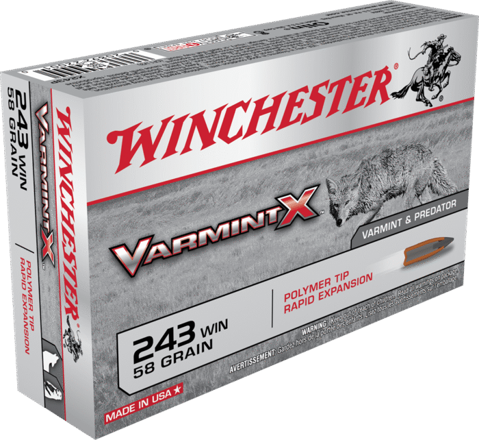 WINCHESTER SUPER X POWER POINT 243WIN 58GR 20RD BX 200RD CASE