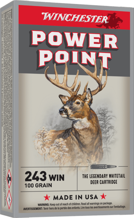 WINCHESTER SUPER X POWER POINT 243WIN 100GR 20RD BX 200RD CASE