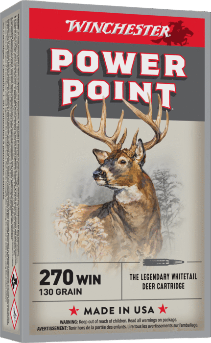 WINCHESTER SUPER X POWER POINT 270WIN 130GR 20RD BX 200RD CASE