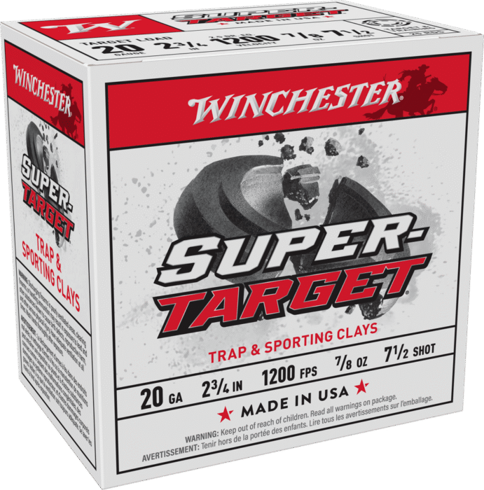 WINCHESTER SUPER TARGET 20 GA 7/8OZ 7.5 SHOT 25RD BX 250RD CASE