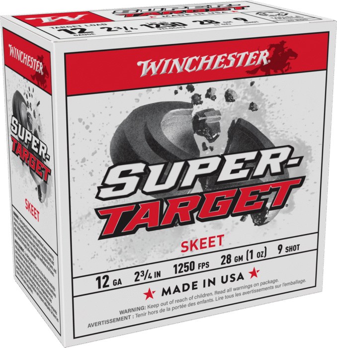 WINCHESTER SUPER TARGET 12GA 2-3/4" #9 1OZ 1250FPS 25RDS BX 250RD CASE