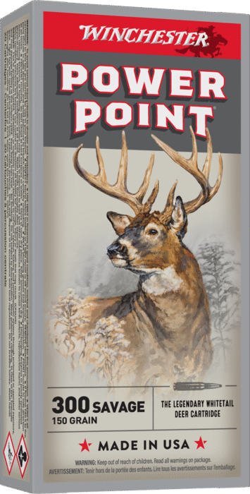 WINCHESTER SUPER X POWER POINT 300 SAVAGE 150GR 20RD BX 200RD CASE