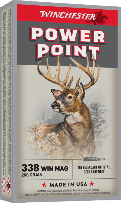 WINCHESTER SUPER X POWER POINT 338 WIN MAG 200GR PP 20RD BX 200RD CASE