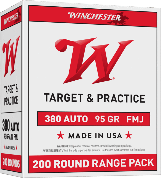 WINCHESTER USA 380ACP 95GR FMJ 200C