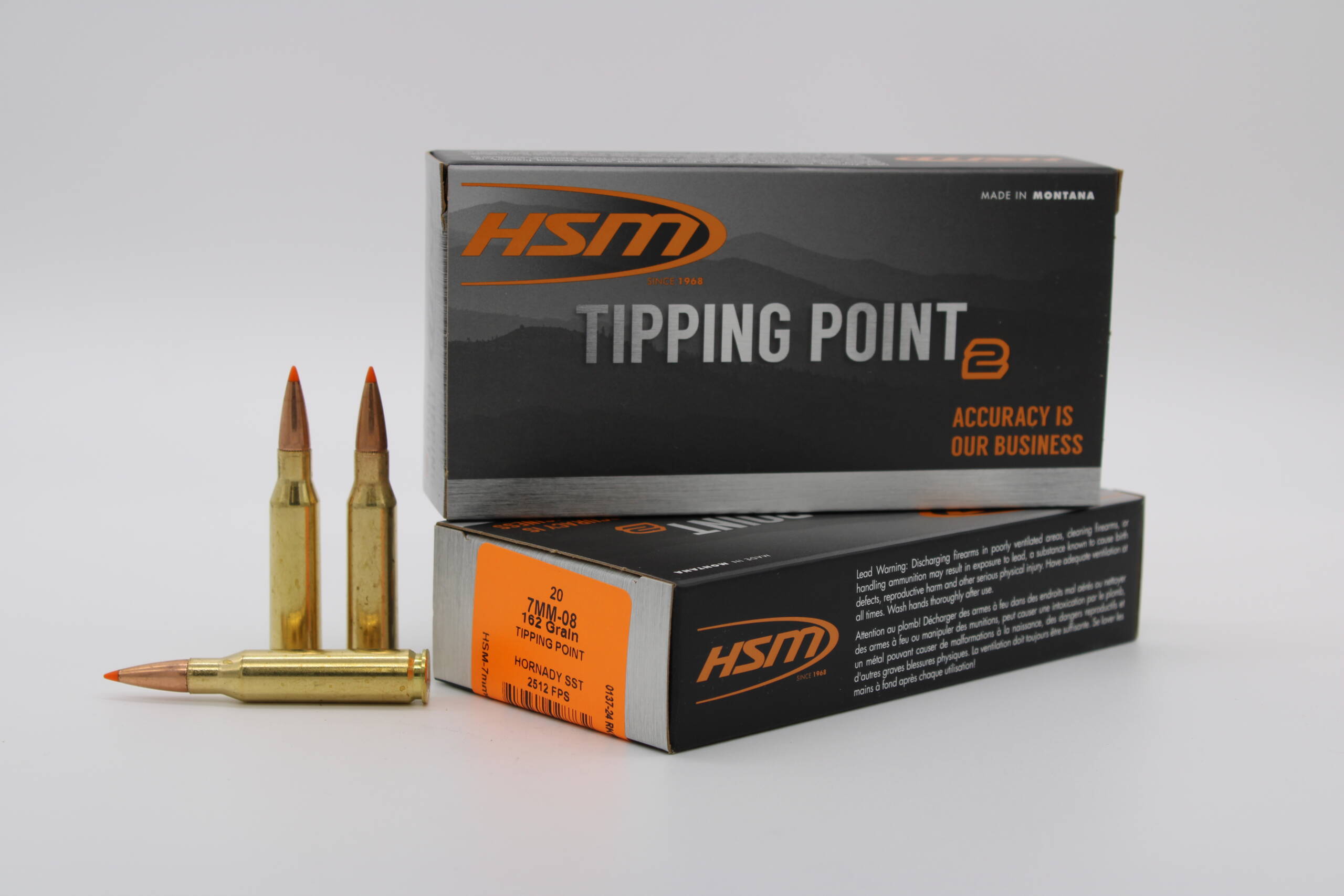 HSM AMMUNITION 7MM-08 REM 162GR TIPPING PT 20RD BOX 25 BOXES PER CASE HSM AMMUNITION 7MM-08 REM 162GR TIPPING PT 20RD BOX 25 BOXES PER CASE