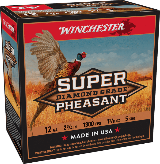 WINCHESTER SUPER PHEASANT DIAMOND GRADE 12 GA 2-3/4" #5 1-3/8 OZ 25 RD/BX 10 BX/CS