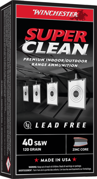 WINCHESTER 40 S&W SUPER CLEAN TARGET FMJ 120 GR 50 RD/BX 10 BX/CS