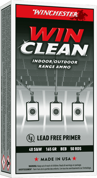 WINCHESTER 40 S&W SUPER-X TARGET WINCLEAN 165 GR 50 RD/BX 10 BX/CS