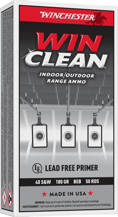 WINCHESTER 40 S&W SUPER-X TARGET WINCLEAN 180 GR 50 RD/BX 10 BX/CS