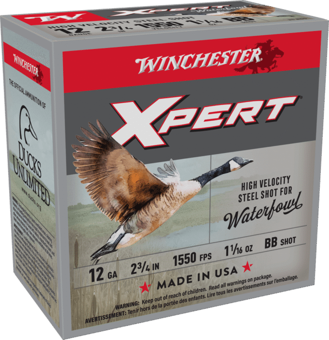 WINCHESTER SUPER X XPERT 12 GA 2-3/4" BB HV STEEL  1-1/16 OZ 25 RD/BX 10 BX/CS