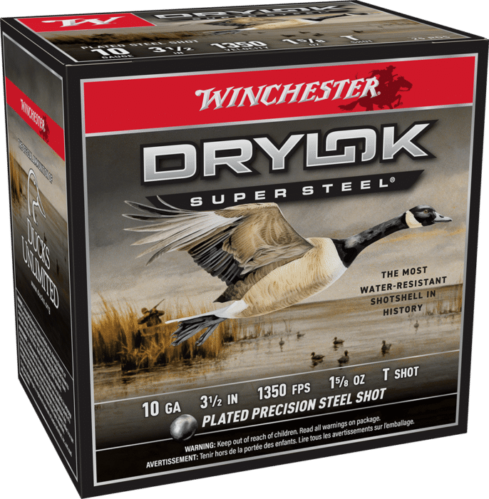 WINCHESTER DRYLOK SUPER STEEL 10 GA 3-1/2" T  1-5/8 OZ 25 RD/BX 10 BX/CS