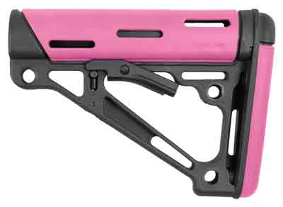 HOGUE AR-15 COLLAPSIBLE STOCK - PINK RUBBER MIL-SPEC