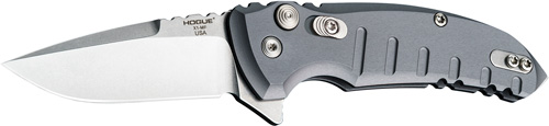 HOGUE X1 MICROFLIP 2.75" FOLDR - DROP POINT BLADE ALUM FRME GRY