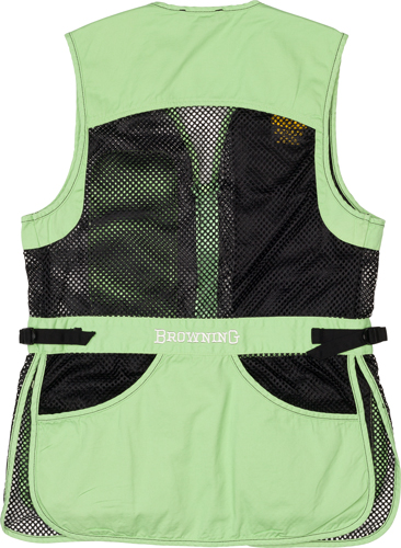 BROWNING MESH SHOOTING VEST R- - HAND WOMEN'S XL BLACK/NEOMINT