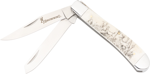 BROWNING KNIFE WHITETAIL - TRAPPER 3" NATURAL BONE SCALE