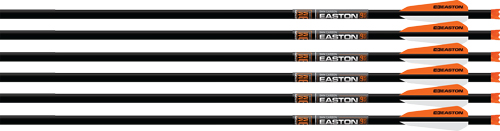 EASTON XBOW BOLT 9MM CARBON - 20" W/3" VANES HALF MOON 6-PK