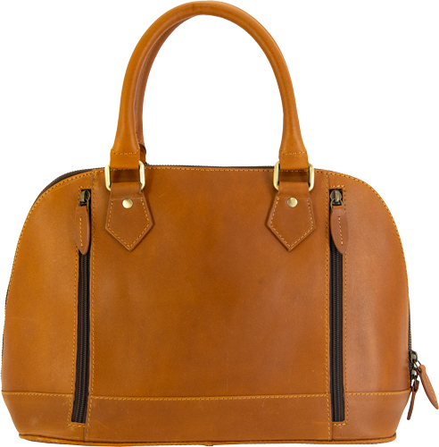 CAMELEON S&W CLASSIC SATCHEL - CONCEALED CARRY PURSE BROWN