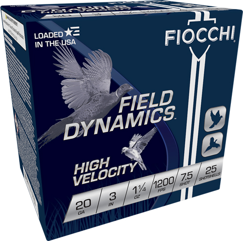 FIOCCHI 20GA 3" 1-1/4OZ #7.5 - 1200FPS 25RD 10BX/CS