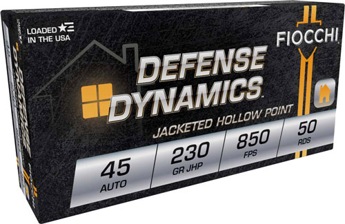 FIOCCHI 45 ACP 230GR JHP - 50RD 10BX/CS