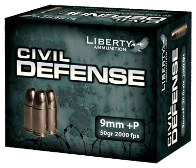 LIBERTY CIVIL DEFENSE - 9MM LUGER 50GR HP 20RD 10BX/CS