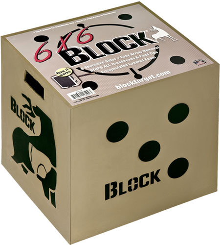 BLOCK TARGETS 6X6 18X16X18 - 6-SIDED BROADHEAD RATED