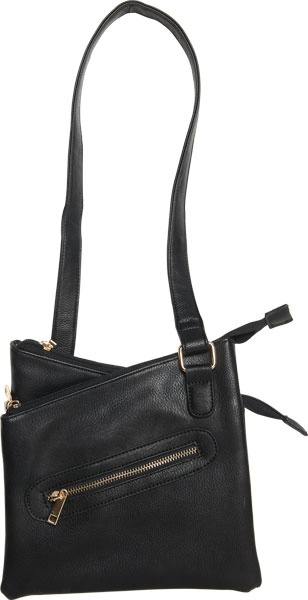 BULLDOG CONCEALED CARRY PURSE - CROSS BODY STYLE BLACK