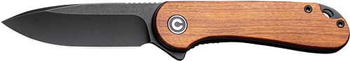 CIVIVI KNIFE ELEMENTUM 2.96" - WOOD/BLACK STNWSH D2 LNR LOCK