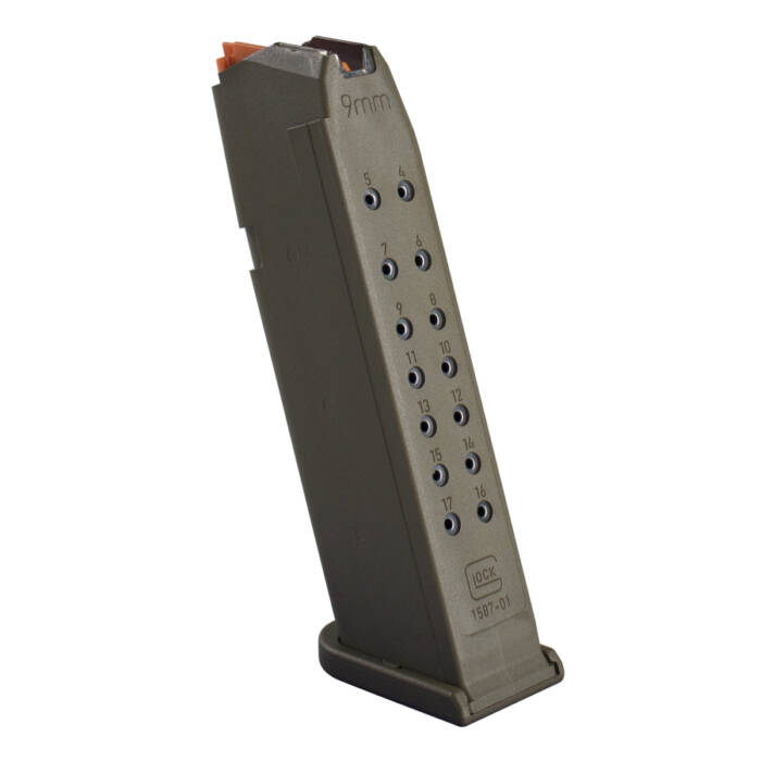 GLOCK MAGAZINE G17 9MM 17RD ODG PKG