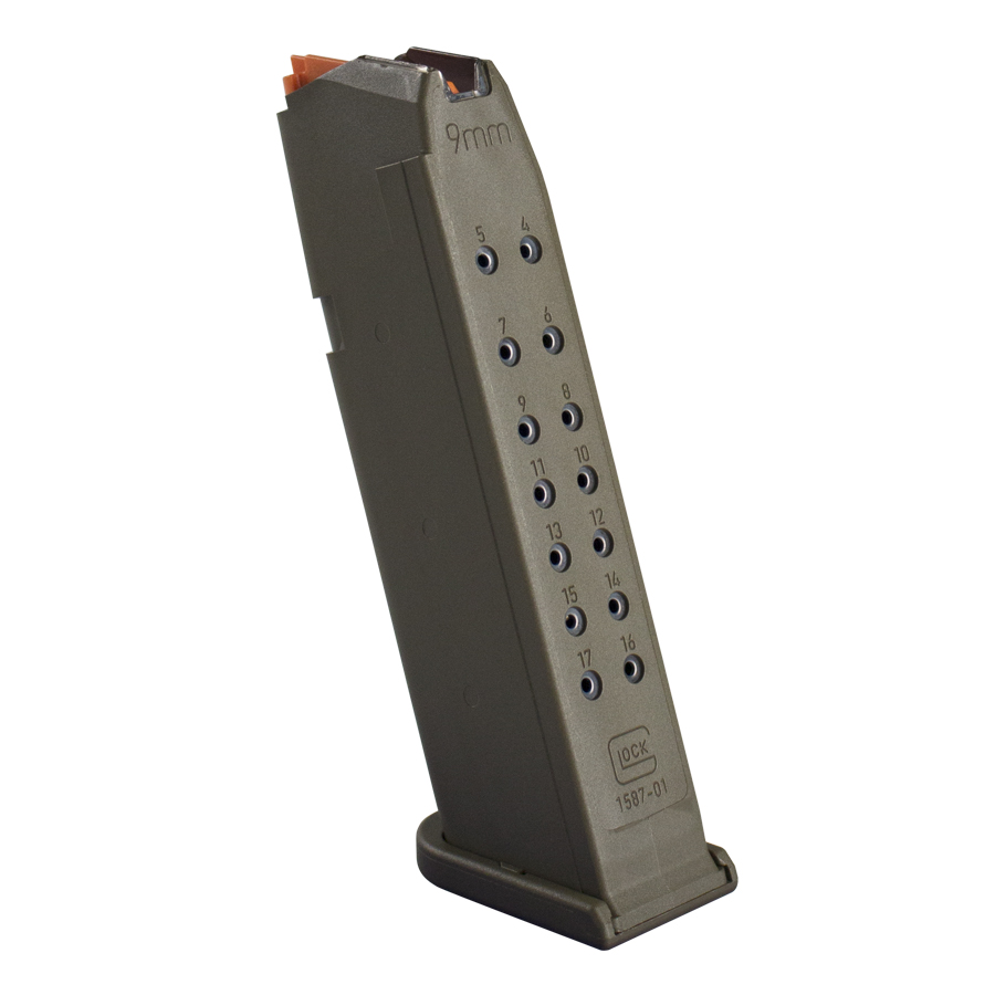GLOCK MAGAZINE G17 9MM 17RD ODG PKG GLOCK MAGAZINE G17 9MM 17RD ODG PKG