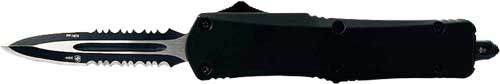 TEMPLAR KNIFE LARGE OTF BLACK - RUBBER 3.5" BLACK DAGGER SRRTD
