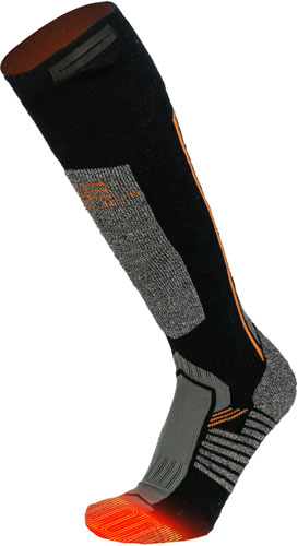 MOBILE WARMING MEN'S PRO - MERINO HEATED SOCKS GRAY XLRG