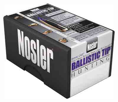 NOSLER BULLETS 6MM .243 - 90GR BALLISTIC TIP 50CT
