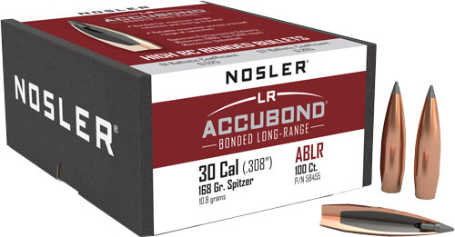 NOSLER BULLETS 30 CAL .308 - 168GR ACCUBOND LR 100CT