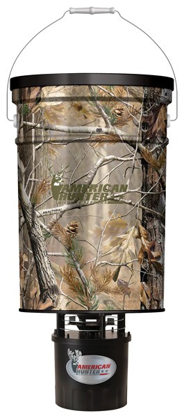 AMERICAN HUNTER FEEDER HANGING - 50LB METAL HOPPER RT-AP CAMO