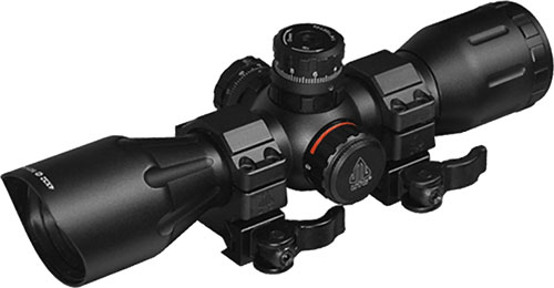 UTG CROSSBOW SCOPE 4X32 1" PRO - 5-STEP RGB RETICLE QD RINGS
