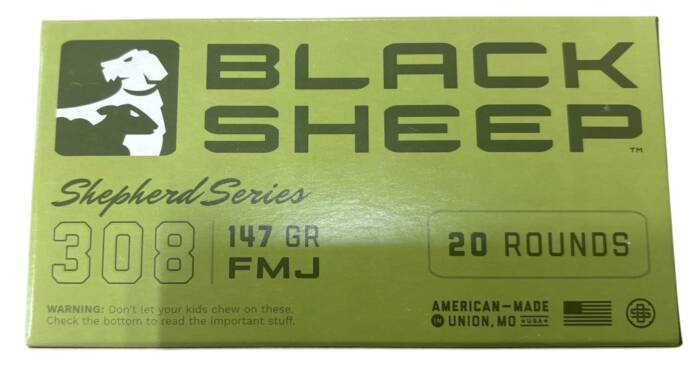 BLACK SHEEP .308 147 GRAIN FMJ 20RD BOX 27BX PER CASE