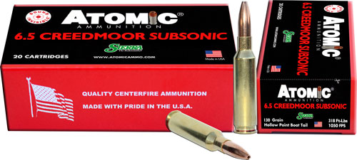 ATOMIC 6.5 CM 130GR SUBSONIC - HPBT 20RD 10BX/CS
