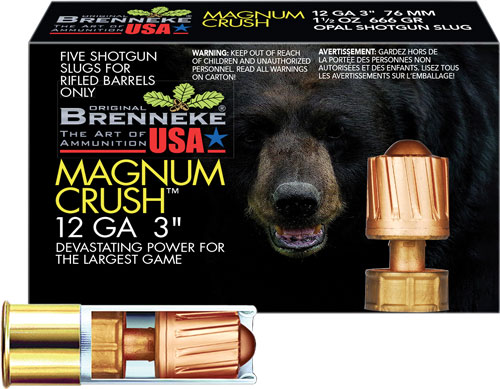 BRENNEKE USA MAGNUM CRUSH 12GA - 3" 1-1/2OZ SLUG 5RD 50BX/CS BRENNEKE USA MAGNUM CRUSH 12GA - 3" 1-1/2OZ SLUG 5RD 50BX/CS - Image 2
